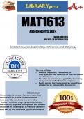 MAT1613 Assignment 3 2024 (812913)