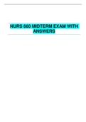 NURS 660 MIDTERM EXAM WITH ANSWERS