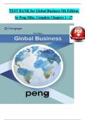 TEST BANK for Global Business 5th Edition   by Peng Mike. Complete Chapters 1 - 17