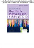 TestBankForDavisAdvantageforPsychiatricM entalHealthNursing10thEditionByKarynI.Mor gan;MaryC.Townsend