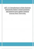 AST 111 Introduction to Solar Systems Astronomy Exam 2 actual questions and answers new update solution Arizona State University