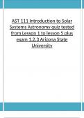 AST 111 Introduction to Solar Systems Astronomy quiz tested from Lesson 1 to lesson 5 plus exam 1,2,3 Arizona State University