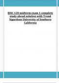 BISC 120 midterm exam 1 complete study ahead solution with Trond Sigurdsen University of Southern California