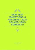 EXW TEST (QUESTIONS & ANSWERS) 2024 SOLVED 100% CORRECT!!