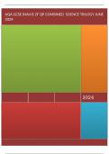 AQA GCSE COMBINED SCIENCE: TRILOGY 8464/B/2F Foundation Tier Biology Paper 2F June 2024 Questions Paper