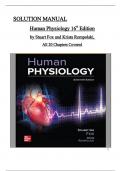 Solution Manual For Human Physiology 16th Edition By Stuart Fox; Krista Rompolski, All 20 Chapters Covered and Verified, ISBN: 9781260720464