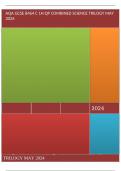 AQA GCSE COMBINED SCIENCE: TRILOGY 8464/C/1H Higher Tier Chemistry Paper 1H May 2024 Questions Paper