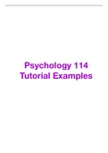Psychology 114 Tutorials (SU)