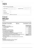 AQA A level BIOLOGY Paper 3 JUNE 2024 QUESTION PAPER