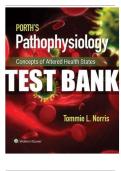 TEST BANK FOR PORTH'S PATHOPHYSIOLOGY 10TH EDITION BY NORRIS