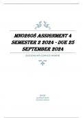 MNO2608 Assignment 4 Semester 2 2024 - DUE 25 September 2024