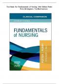 TEST BANK for Fundamentals of Nursing 11TH Edition by Potter Perry PDF