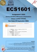 ECS1601 Assignment 5 (COMPLETE ANSWERS) 2024 (672162) - DUE 25 September 2024 