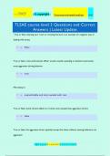 TLSAE course level 3 Questions and Correct Answers | Latest Update