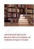 ABFAS REVIEW RRA EXAM Questions With Correct Solutions All Verified By An Expert A+ Graded