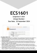 ECS1601 Assignment 5 (ANSWERS) 2024 - DISTINCTION GUARANTEED