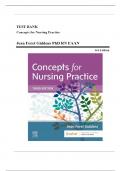 Test Bank for Concepts for Nursing Practice 4th Edition by Jean Foret Giddens All Chapters 1-57 LATEST UPDATE