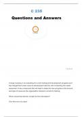 C235 PRE-ASSESMENT QUESTIONS AND ANSWERS