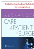 Test Bank for Alexander’s Care of the Patient in Surgery 17th Edition by Rothrock