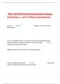  PSYC 140 (PSYC140) Developmental Lifespan  psychology a - unit 3: lifespan development   lesson 9 -         ANSWER                                          cognitive, moral, and lifespan development