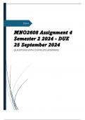 MNO2608 Assignment 4 Semester 2 2024 - DUE 25 September 2024