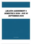 LML4804 Assignment 4 Semester 2 2024 - DUE 30 September 2024