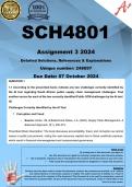 SCH4801 Assignment 3 (COMPLETE ANSWERS) 2024  (248097)- DUE 7 October 2024