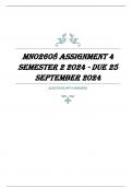 MNO2608 Assignment 4 Semester 2 2024 - DUE 25 September 2024