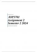 IOP3701 Assignment 2 Semester 2 2024