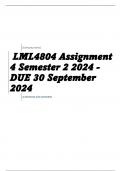 LML4804 Assignment 4 Semester 2 2024 - DUE 30 September 2024