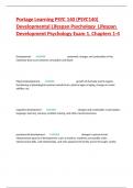 Portage Learning PSYC 140 (PSYC140) Developmental Lifespan Psychology  Lifespan Development Psychology Exam 1, Chapters 1-4