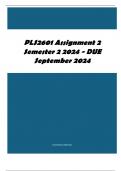 PLS2601 Assignment 2 Semester 2 2024 - DUE September 2024