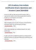 3CX Academy Intermediate Certification Exam | Questions and Answers Latest 2024/2025