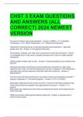 CHST 3 EXAM QUESTIONS AND ANSWERS (ALL CORRECT) 2024 NEWEST VERSION