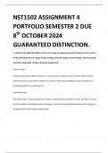 NST1502 ASSIGNMENT 4 PORTFOLIO SEMESTER 2 DUE 8 th OCTOBER 2024 GUARANTEED DISTINCTION.