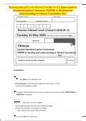 Pearson Edexcel Level 1/Level 2 GCSE (9–1) Chinese(spoken  Mandarin/spoken Cantonese) PAPER 3: Reading and  understanding in Chinese Foundation Tier