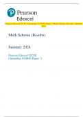 Pearson Edexcel GCSE Citizenship 1CS0/02 Paper 2 Mark Scheme (Results) Summer  2024