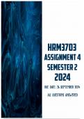 HRM3703 Assignment 4 Semester 2 2024 | Due 26 September 2024