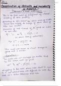 Handwritten class notes of chemistry class XI chapter *Periodic classification of elements