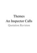 An Inspector Calls - Theme Quotation Revision