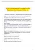 VATI Comprehensive Predictor NCLEX Questions And Answers Rated A+.