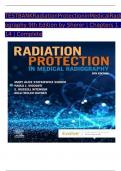 TESTBANKRadiationProtectioninMedicalRadiography 9th Edition by Sherer | Chapters 1 - 14 | Complete