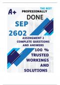 SEP2602 Assignment 2 (COMPLETE ANSWERS) Semester 2 2024 - DUE 20 September 2024