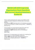 SNCOA LDR-303S Improving  Organizations Exam Questions  With Correct Detailed Solutions ||  Graded A+