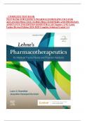 TEST BANK FOR LEHNE’S PHARMACOTHERAPEUTICS FOR ADVANCED PRACTICE NURSE PRACTITIONERS AND PHYSICIAN ASSISTANTS 2ND EDITION ROSENTHAL    |All Chapters (1-92) |Latest Update |Revised Edition | Complete Solution| Graded A+|