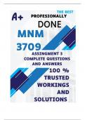 MNM3709 Assignment 3 (COMPLETE ANSWERS) Semester 2 2024 - DUE 1 October 2024