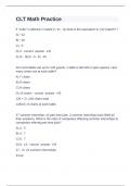 CLT Math Practice questions and answers verified 2024