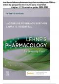 test-bank-lehnes-pharmacology-for-nursing-care-12th-e dition-by-jacqueline-burchum-laura-rosenthal- chapter-1-112complete-guide 2024-2025