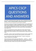 APICS CSCP QUESTIONS AND ANSWERS