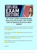 PSI - NY Life, Accident and Health Practice Exam 17-55, Just my cards + 199+ 75 (TEST) (LOT) 527 Quizzes & Correct Ans/ Newly Updated. 